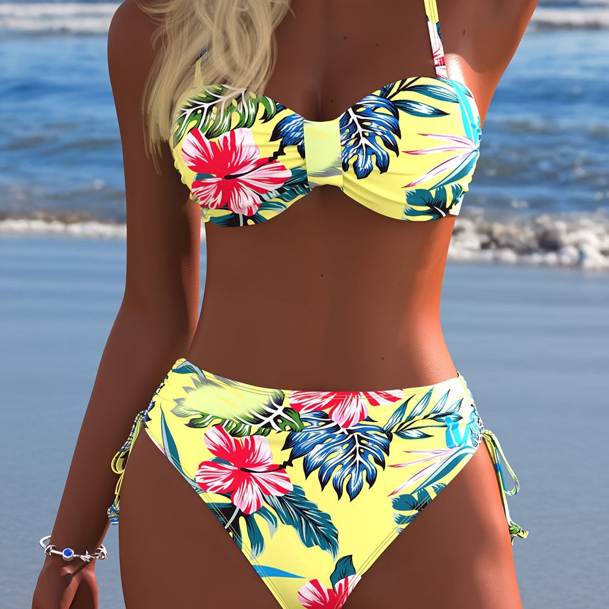 Sunny Bloom Tie Bikini Set