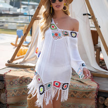 Serena | Crochet & Fringe Beach Cover-Up