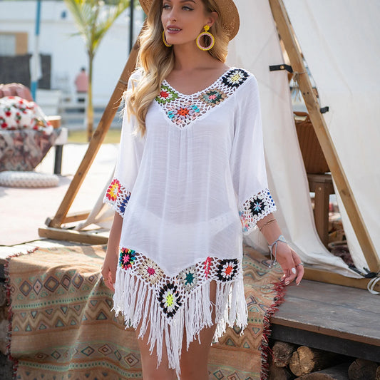 Serena | Crochet & Fringe Beach Cover-Up