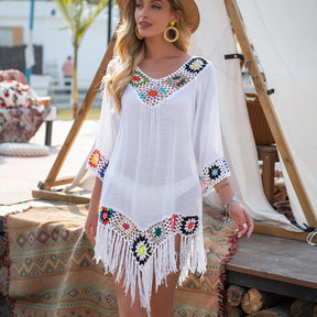 Serena | Crochet & Fringe Beach Cover-Up
