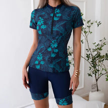 ZipFit Tankini Set – High Neck, Floral Print &amp; Sporty Fit