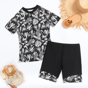ZipFit Tankini Set – High Neck, Floral Print &amp; Sporty Fit