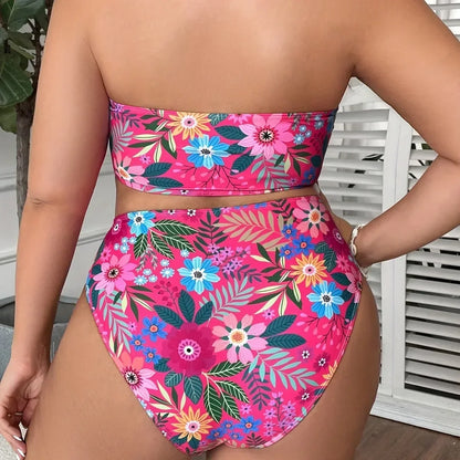 Plus Size Bikini Princess Neckline - Strapless