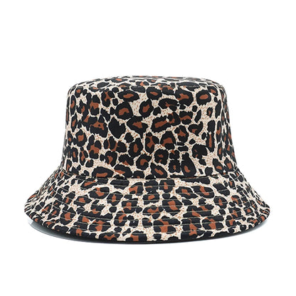 Women's Leopard-Print Bucket Hat — Packable Sun Shade