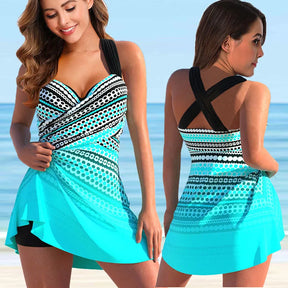 Mailon Cross-Back Wrap Tankini