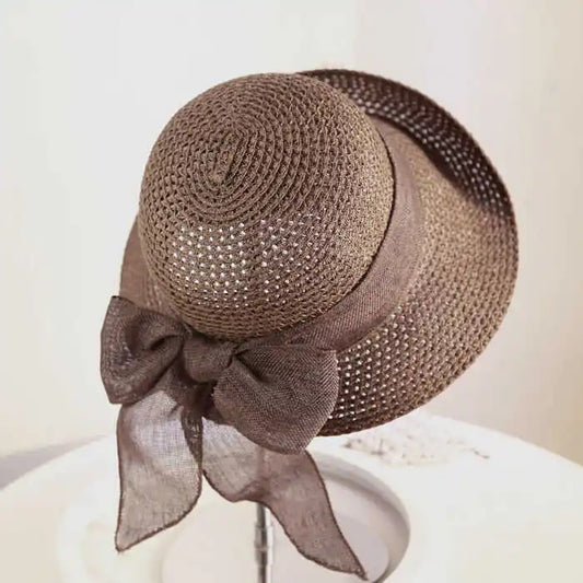 Bow-Back Wide Brim Sun Hat
