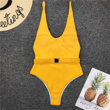 Luxe Belted Backless One-Piece