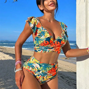 Stars & Stripes — High-Waist Bikini