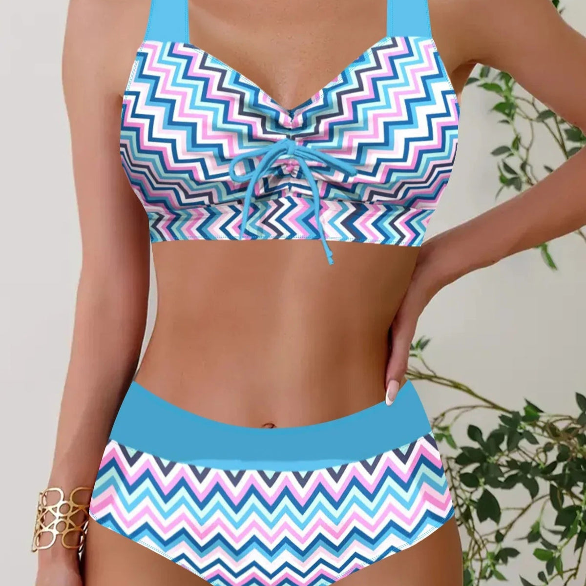 Women's Plus Size Halter Bikini Set