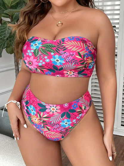 Plus Size Bikini Princess Neckline - Strapless