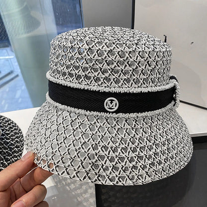 Geometric Mesh Bucket Hat with Logo