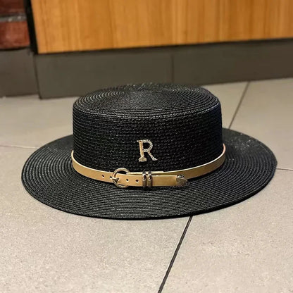 Women's Boater Straw Hat