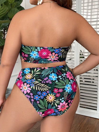Plus Size Bikini Princess Neckline - Strapless