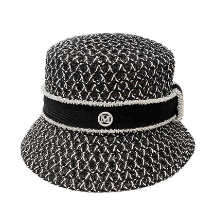 Geometric Mesh Bucket Hat with Logo