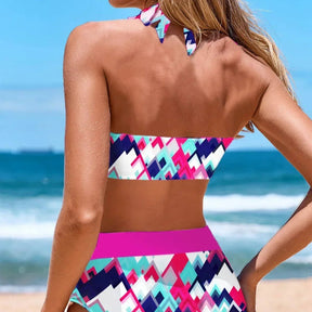 Women's Plus Size Halter Bikini Set