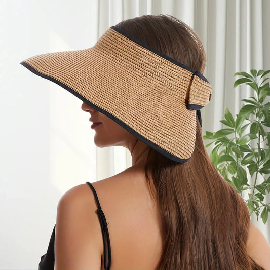 Packable Wide-Brim Visor with Bow