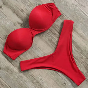 Brazilian Cut Leopard Push Up Bikini