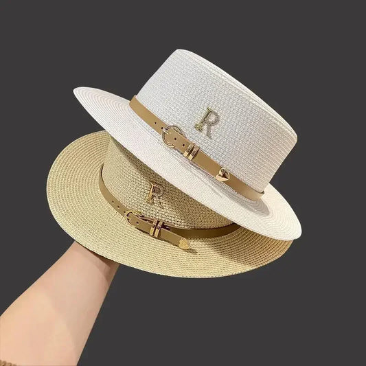 Women's Boater Straw Hat