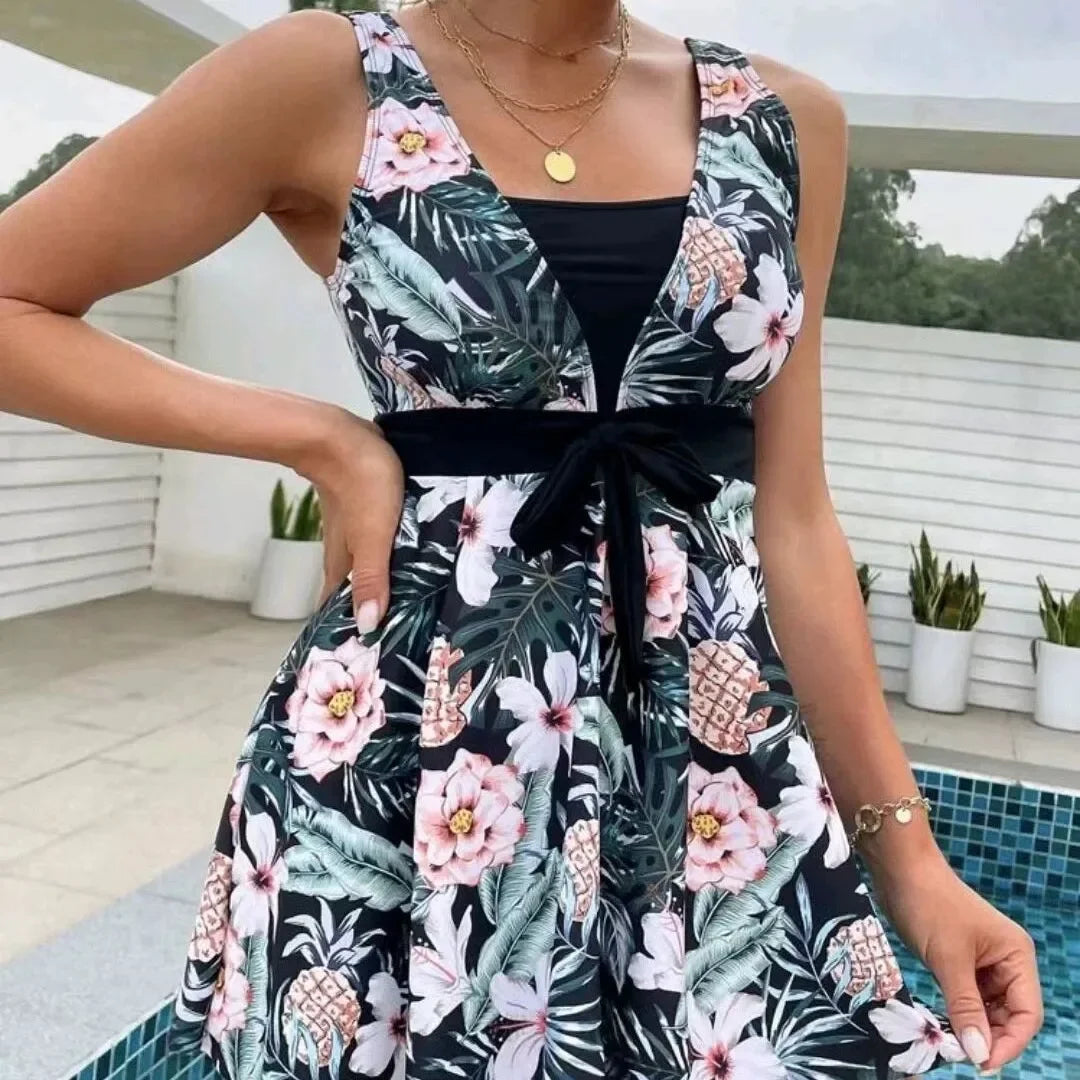 Dress-Style Bikini with Shorts