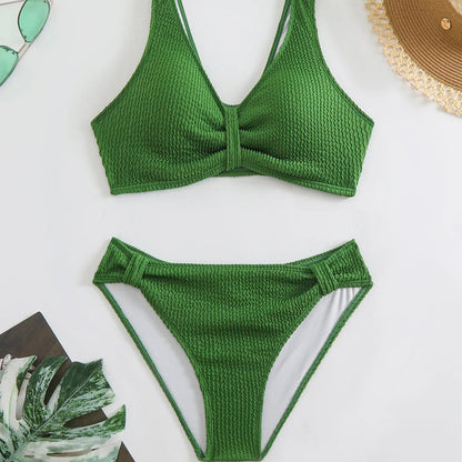 Vera — V-Neck High-Waisted Bikini