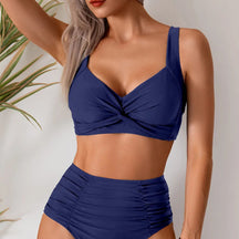 Coralia — High-Waist Bikini with Twisted Top