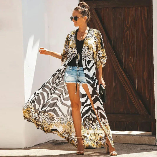 Leopard Dune – Long Beach Cover-Up