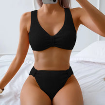Vera — V-Neck High-Waisted Bikini