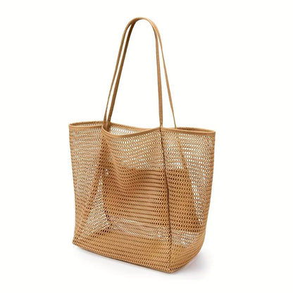Mesh Beach Tote with Integrated Organizer