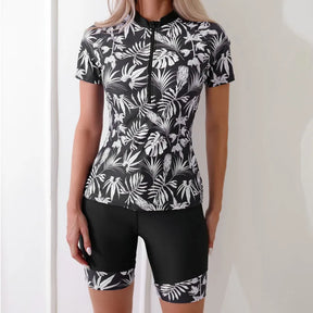 ZipFit Tankini Set – High Neck, Floral Print &amp; Sporty Fit