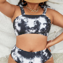 Princess Neckline Plus Size Bikini – High-Waist Bottom