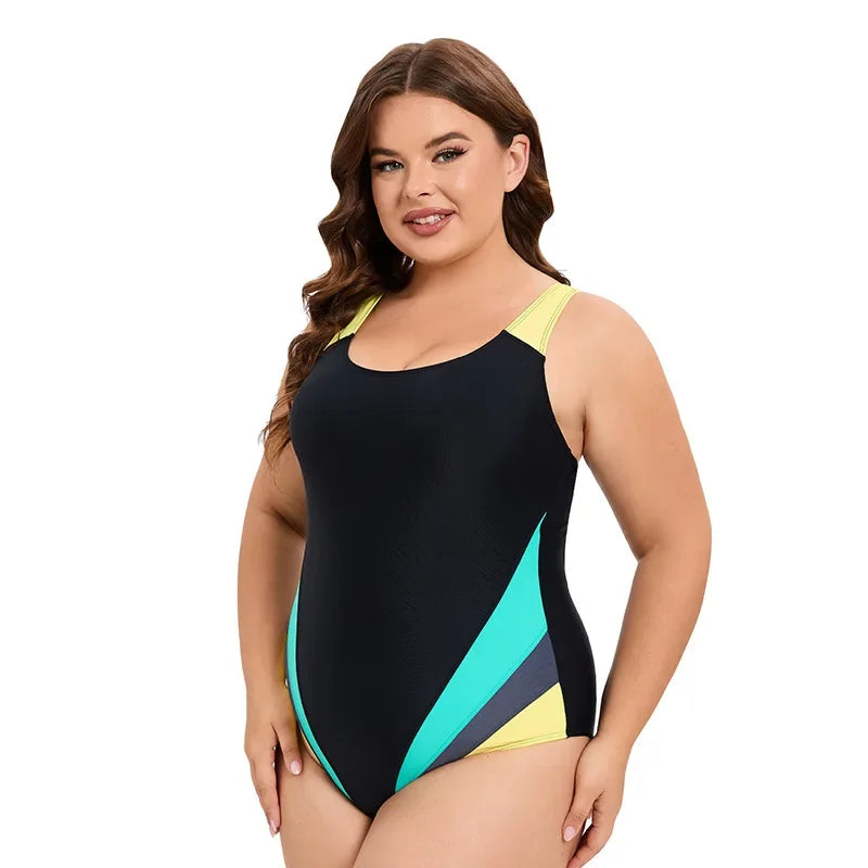 Women's Plus Size Round-Neck One-Piece