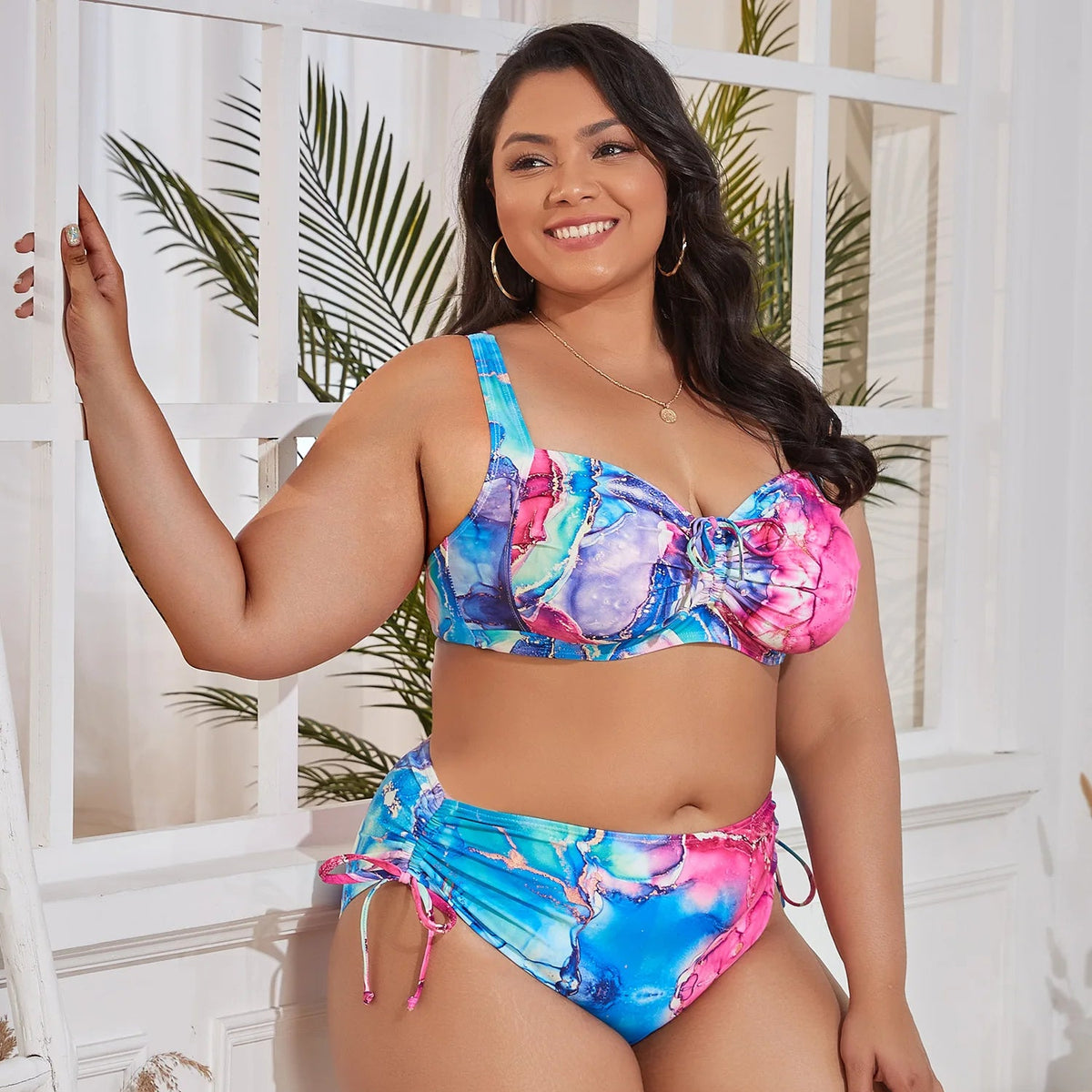 Plus Bikini with Side Ties