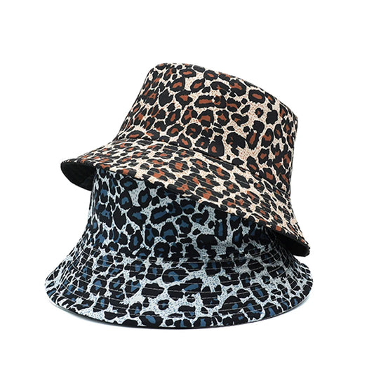 Women's Leopard-Print Bucket Hat — Packable Sun Shade
