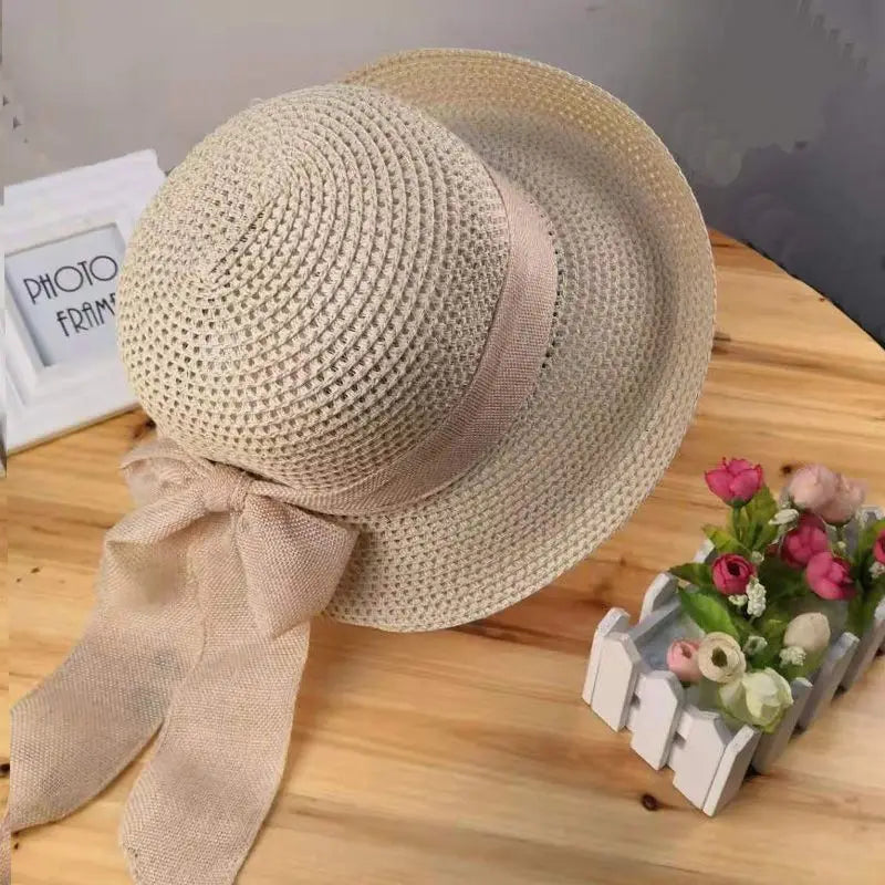 Bow-Back Wide Brim Sun Hat