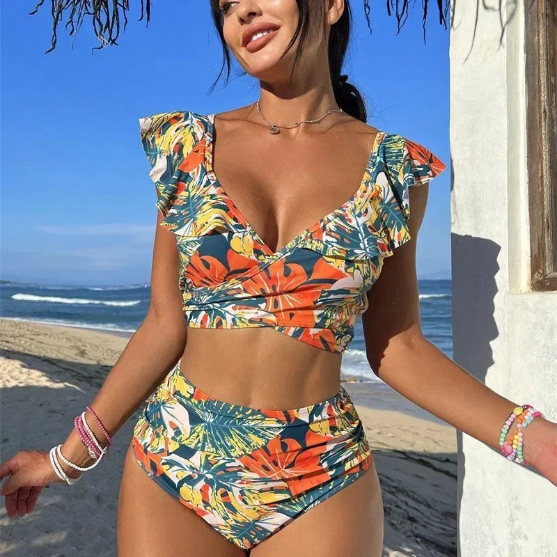 Stars & Stripes — High-Waist Bikini