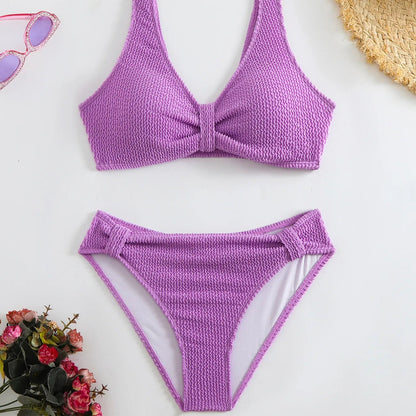 Vera — V-Neck High-Waisted Bikini