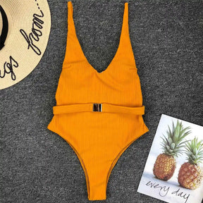 Luxe Belted Backless One-Piece