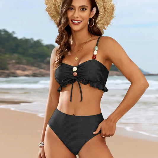 Siena Textured High Waist Bikini