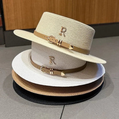 Women's Boater Straw Hat