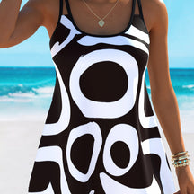 Geometric Noir Tankini